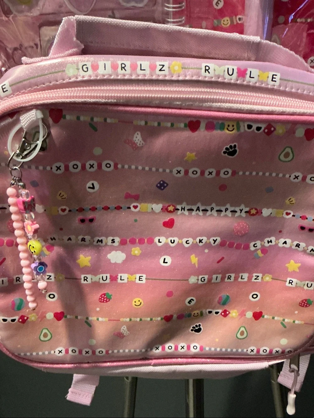 Pink Kids Clear-Front Backpack with Matching Accessory Set with insulated bag